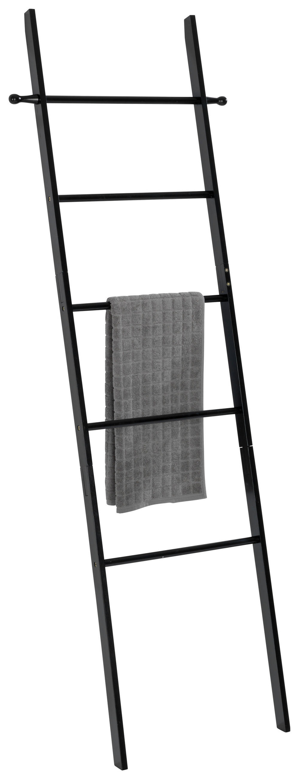 TÖRÖLKÖZŐTARTÓ LÉTRA 43/170/33 cm  - fekete, Basics, fa (43/170/33cm) - Wenko