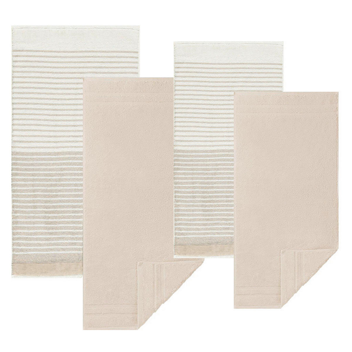 HANDTUCH 50/100 cm MARIS Beige, Hellbraun  - Hellbraun/Beige, Basics, Textil (50/100cm)