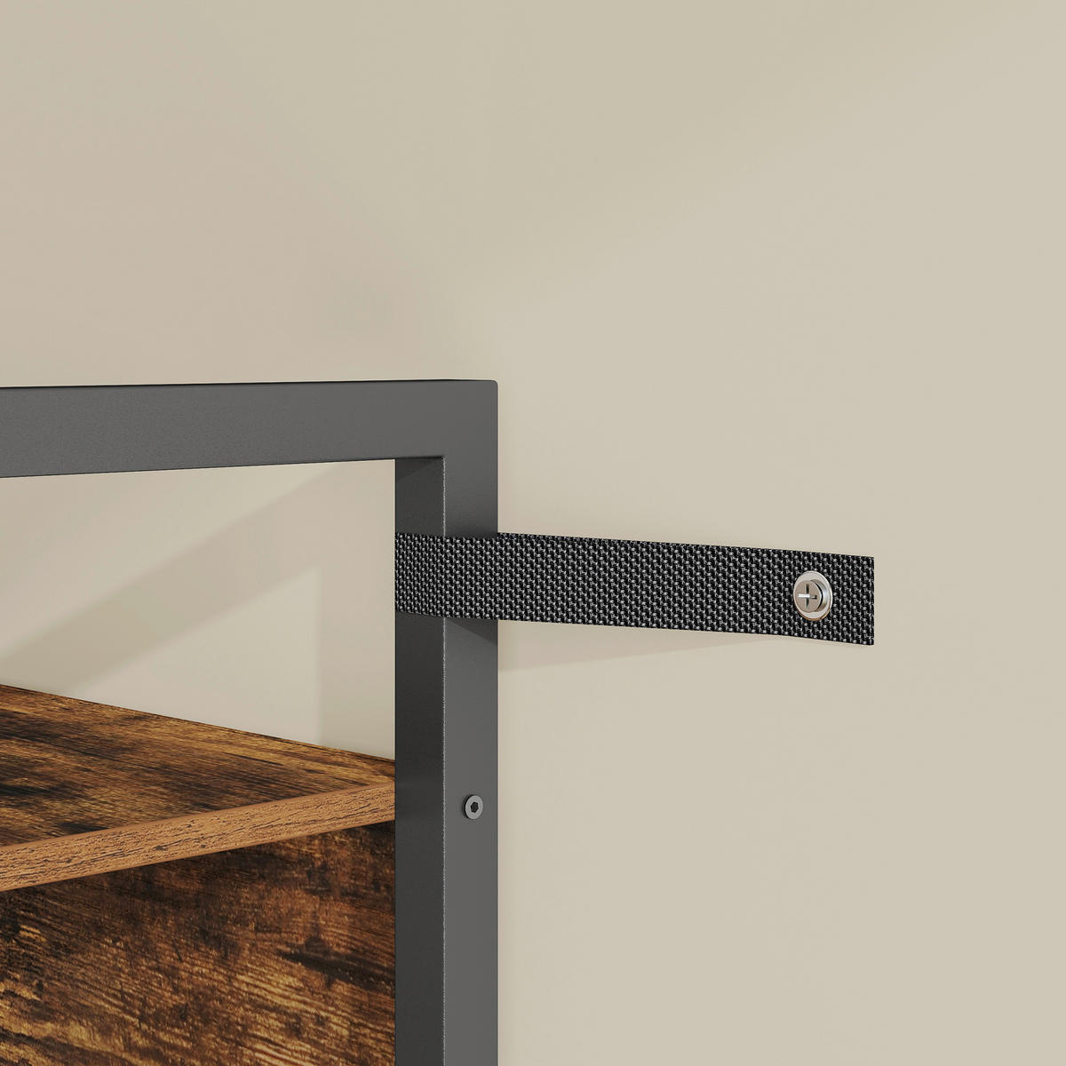 BEISTELLREGAL 128/187,1/24 cm  - Schwarz/Braun, Trend, Holzwerkstoff/Kunststoff (128/187,1/24cm) - Boxxx