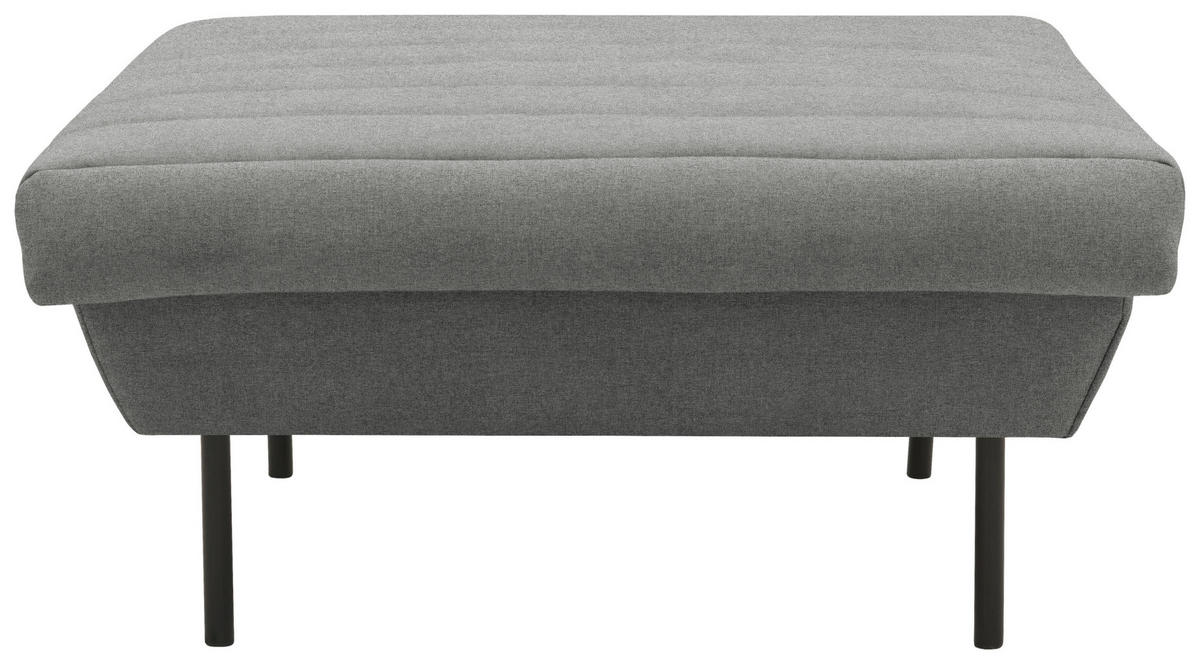 HOCKER Graubraun  - Graubraun/Schwarz, Design, Textil/Metall (90/45/105cm) - LOOKS by W.Joop