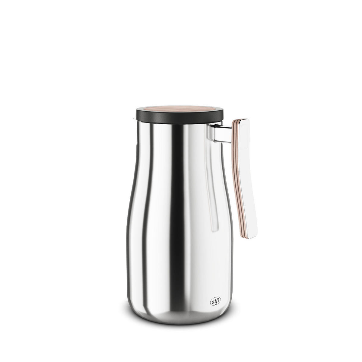 ISOLIERKANNE STUDIO ALLURE 1 L  - Silberfarben, Design, Holz/Metall (1l) - Alfi