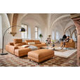 ECKSOFA  in Echtleder Hellbraun  225/355 cm  - Hellbraun/Anthrazit, Design, Leder/Metall (225/355cm) - Johann Jakob