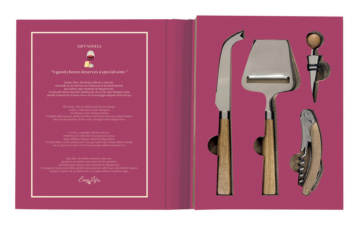 SET KUTIJA ZA POKLONE - ljubičasta/bordo, Lifestyle, drvo/metal (19/3/26cm) - Easy Life