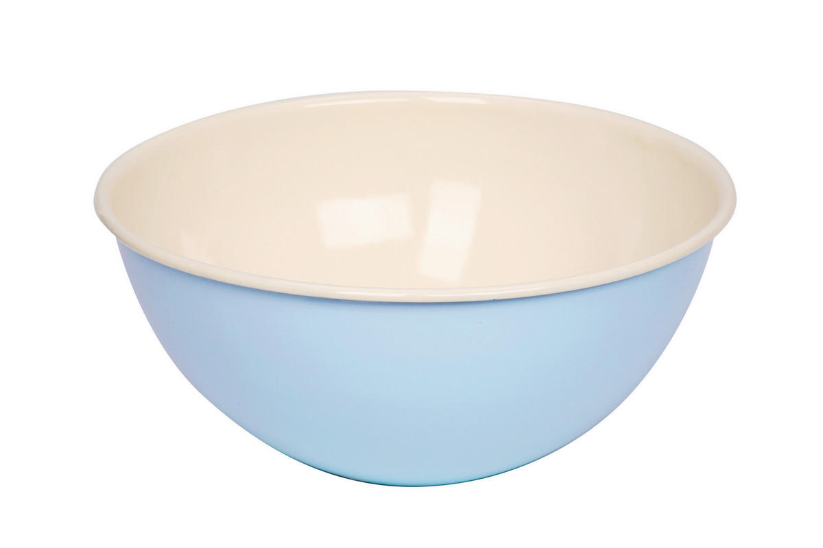 SALATSCHÜSSEL   - Blau, Basics, Metall (30,2/30,2/13,6cm) - Riess