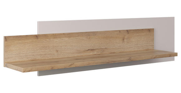 WANDBOARD in 120/30/25 cm Eichefarben, Sandfarben - Sandfarben/Eichefarben, MODERN, Holzwerkstoff (120/30/25cm) - Hom`in