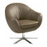 SESSEL Echtleder Braun - Chromfarben/Braun, Design, Leder/Metall (84/82/71cm) - Joop!