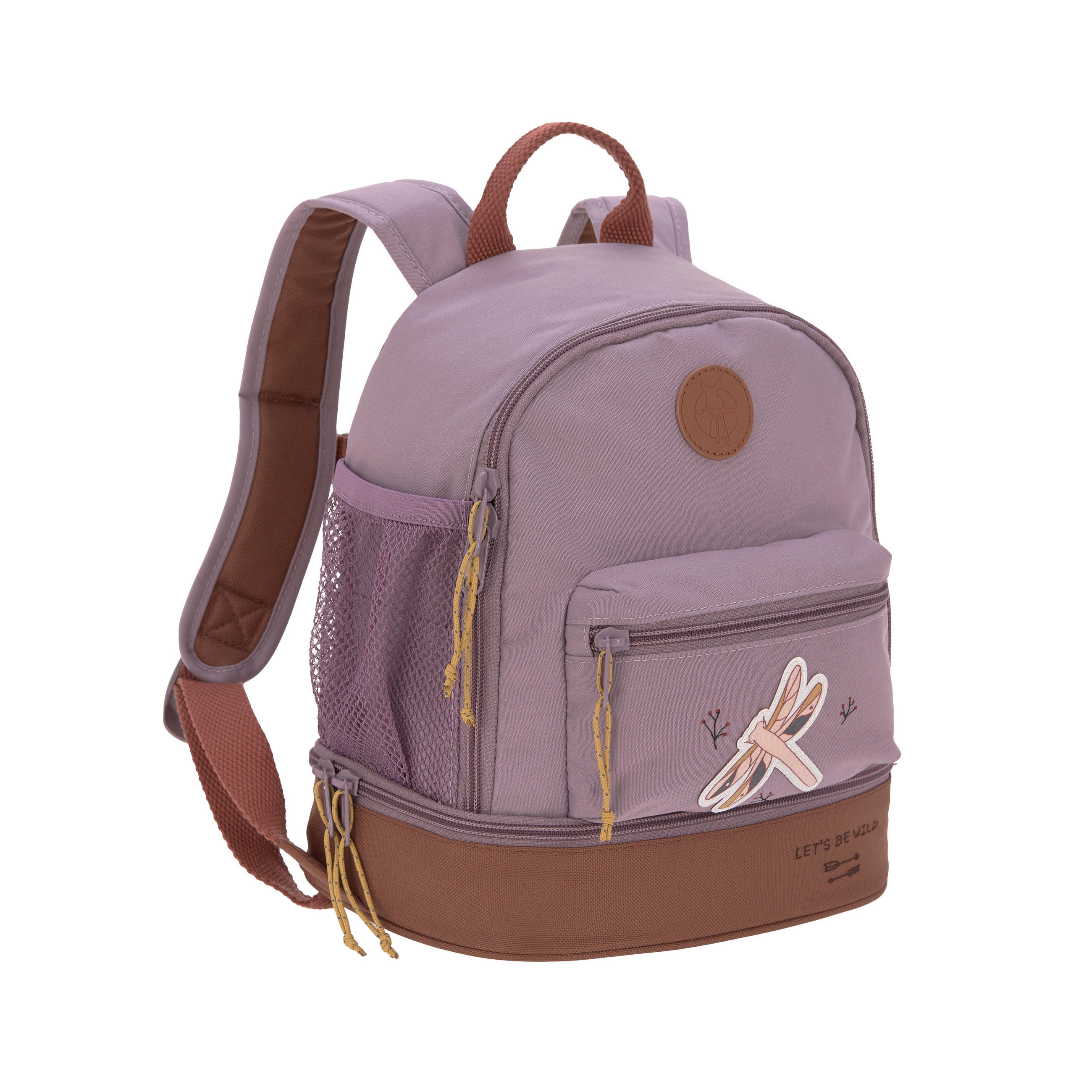 KINDERRUCKSACK Adventure Mini  - Lila/Braun, Basics, Textil (24,5/15,5/27cm) - Lässig