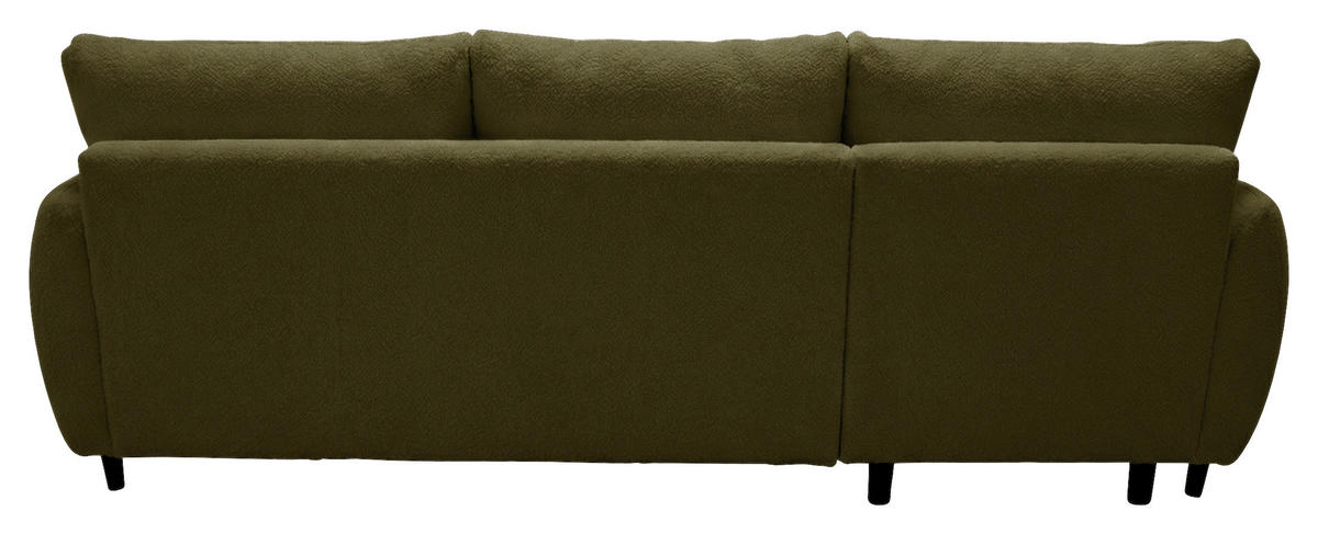 ECKSOFA LAPIT in Chenille Grün  170/240 cm  - Schwarz/Grün, Design, Holz/Textil (170/240cm) - MID.YOU