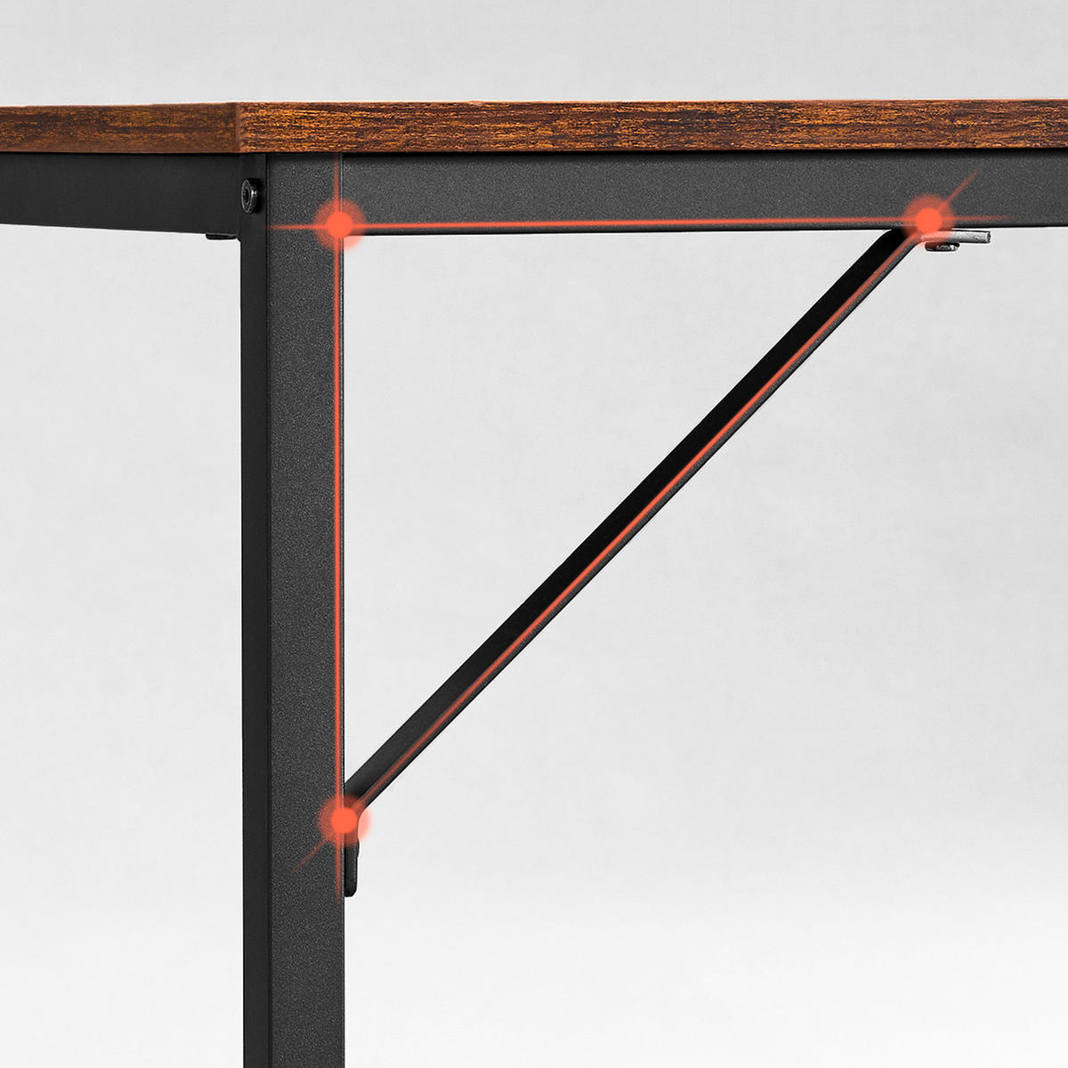 COMPUTERTISCH höhenverstellbar  - Schwarz/Braun, MODERN, Holzwerkstoff/Metall (80/50/75,5cm) - MID.YOU