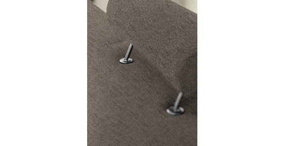 3-SITZER-SOFA in Flachgewebe Hellbraun - Chromfarben/Hellbraun, Design, Textil/Metall (195/83/85cm) - Xora