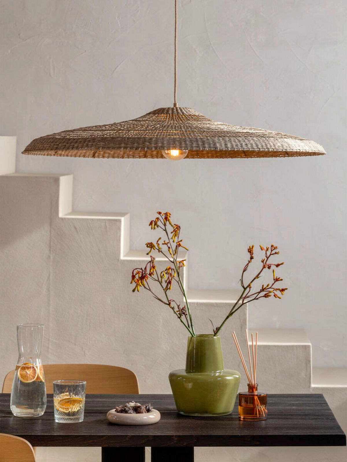 HÄNGELEUCHTE Good & Mojo 75/75/270 cm  - Hellbraun, Trend, Naturmaterialien (75/75/270cm) - Good & Mojo