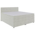 BOXSPRINGBETT 180/200 cm  in Creme  - Creme/Schwarz, KONVENTIONELL, Kunststoff/Textil (180/200cm) - Carryhome