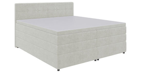 BOXSPRINGBETT 180/200 cm  in Creme  - Creme/Schwarz, KONVENTIONELL, Kunststoff/Textil (180/200cm) - Carryhome