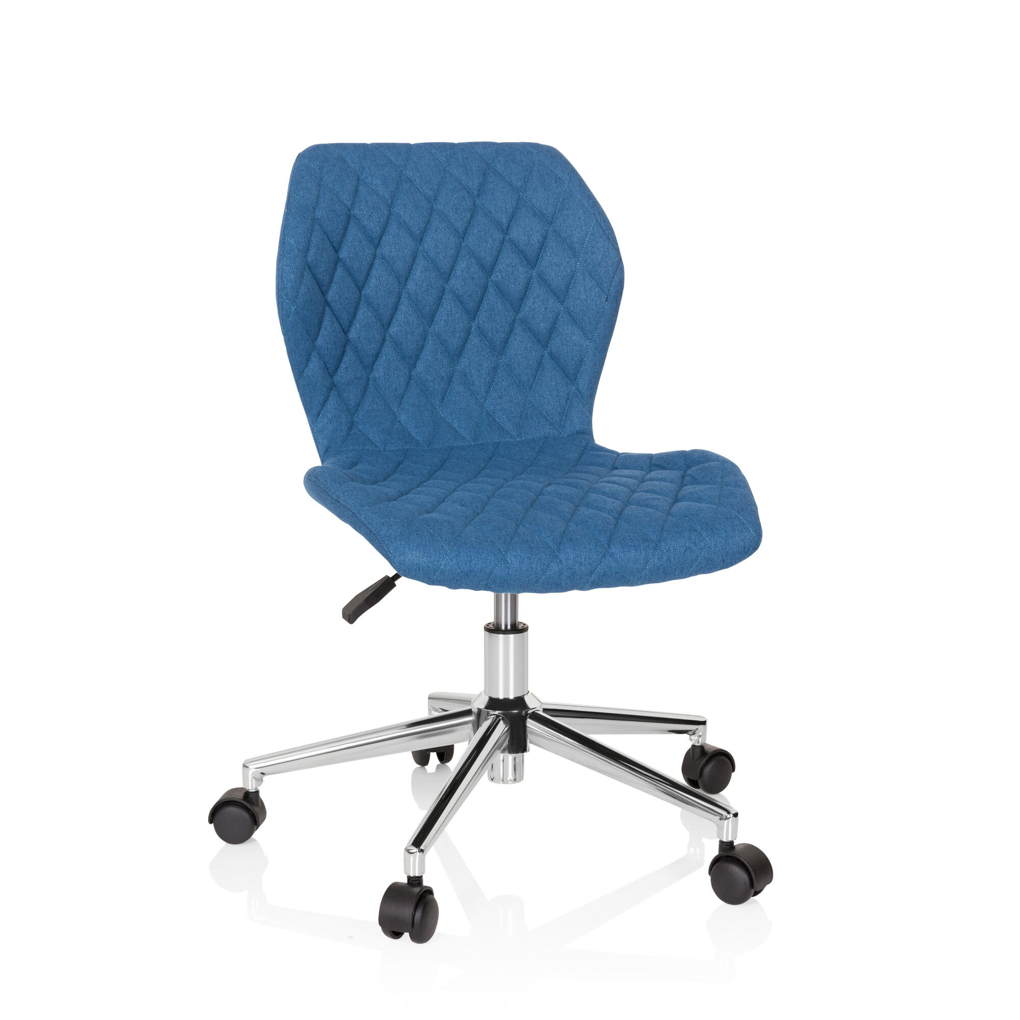 OTOČNÁ ŽIDLE PRO MLÁDEŽ, modrá - modrá, Basics, textil/plast (47/73-83/43cm) - MID.YOU