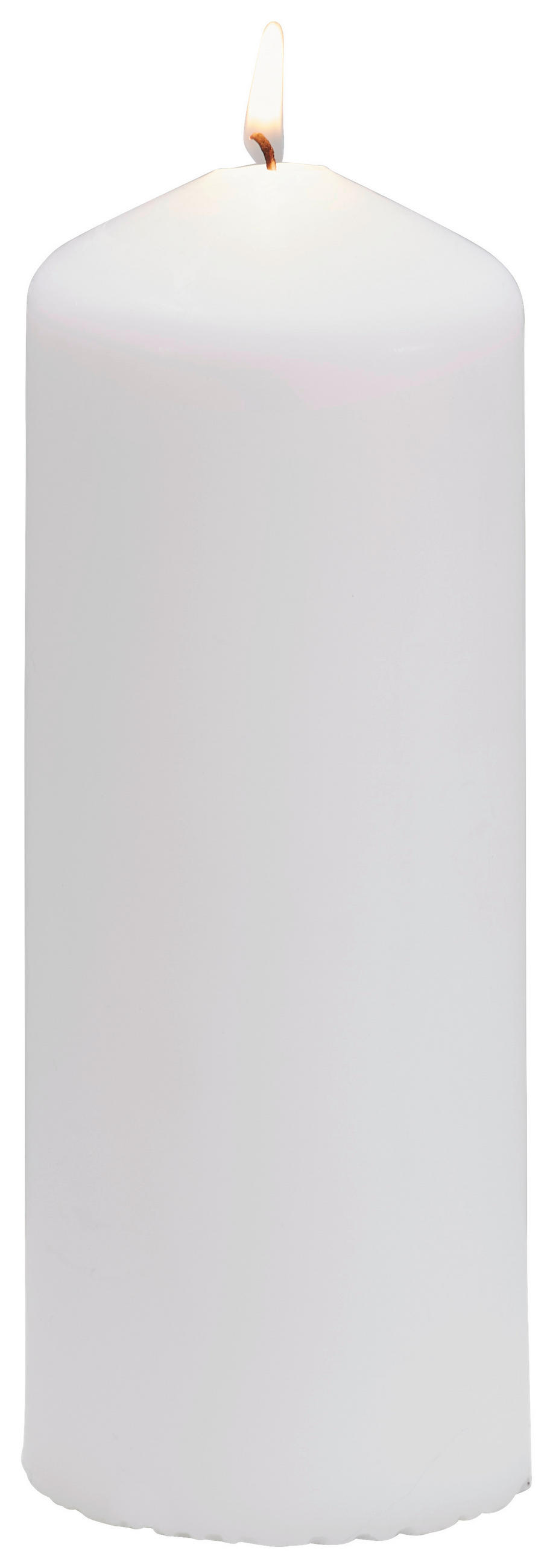 STUMPENKERZE  - Weiß, Basics (20/7,7cm) - Steinhart