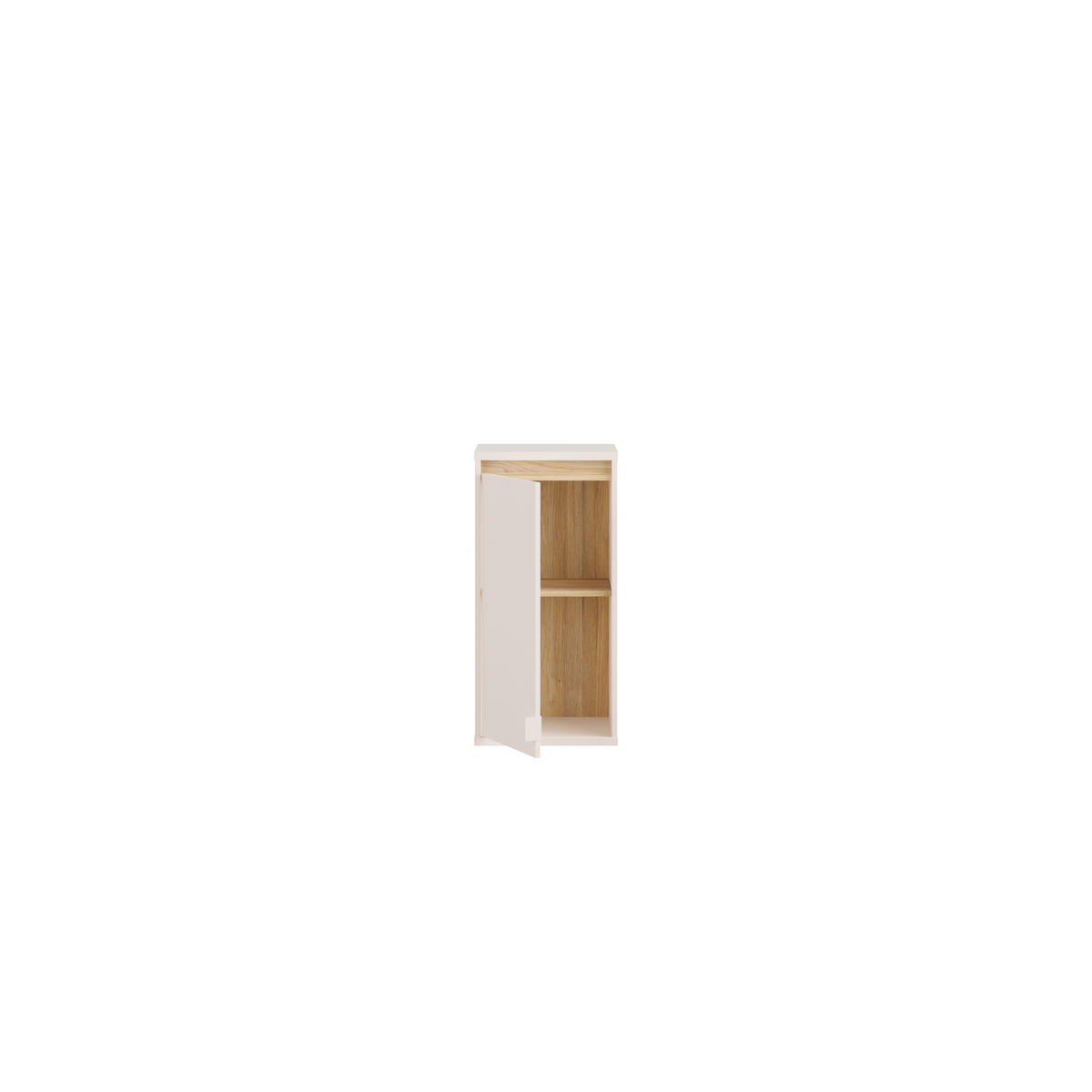 Comodă 38,4/78,4/33 cm  - culoare lemn stejar/nisipiu, Basics, metal/material pe bază de lemn (38,4/78,4/33cm) - Xora
