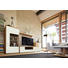 WOHNWAND Kernnussbaum furniert Weiß - Weiß, Design, Glas/Holz (280/145,9/50cm) - Now by Hülsta