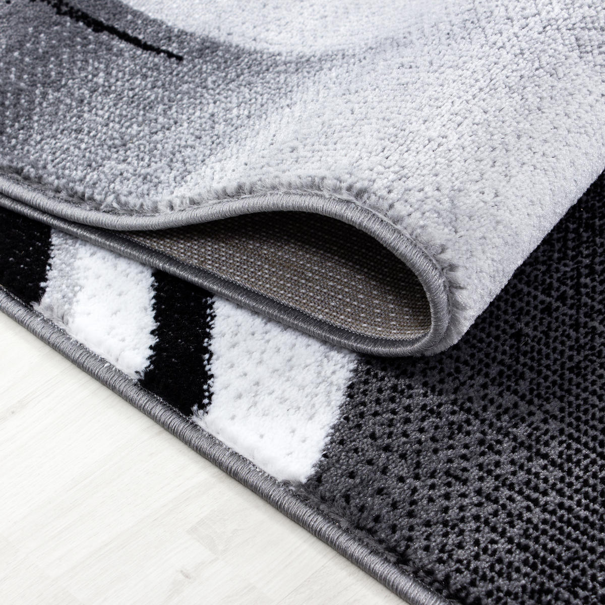 WEBTEPPICH 120/170 cm Parma Schwarz  - Schwarz, KONVENTIONELL, Textil (120/170cm) - Novel