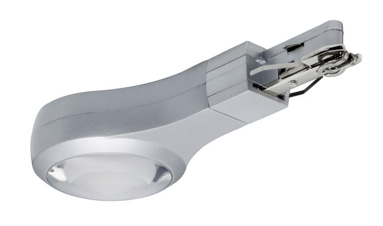 SCHIENENSYSTEM-ENDKAPPE - Chromfarben, Design, Metall (14,1/2,7/5,7cm) - Paulmann