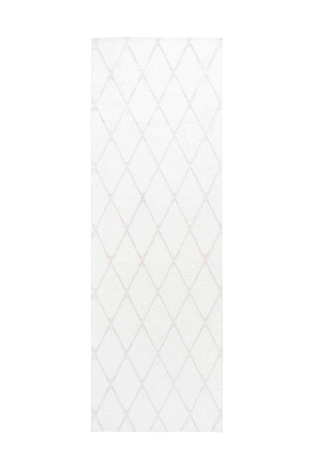 TEPPICH 80/250 cm Vivica 225 Weiß / Creme Creme, Weiß  - Creme/Weiß, KONVENTIONELL, Textil (80/250cm)