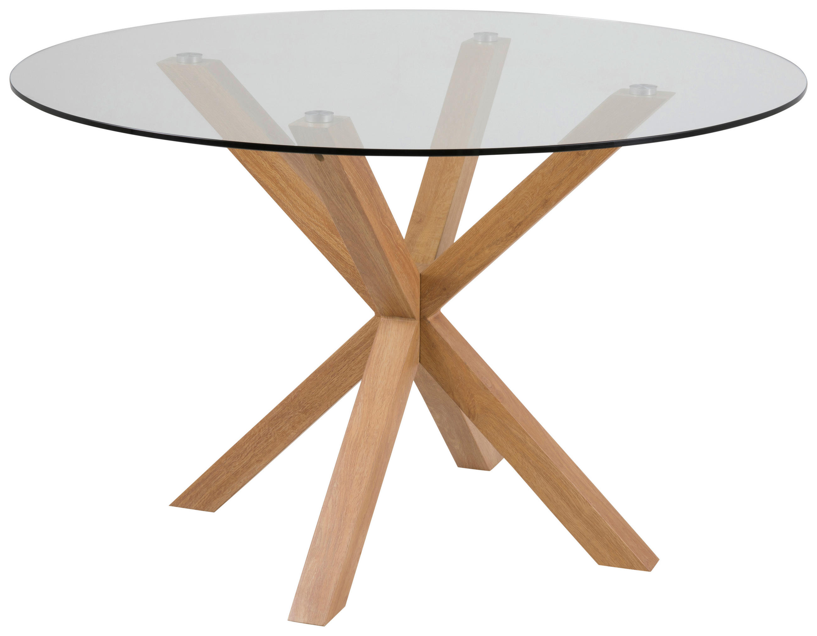 STOL ZA BLAGOVAONICU  prozirno, boje hrasta  metal, staklo      - boje hrasta/prozirno, Trend, staklo/metal (119/75,5cm) - MID.YOU