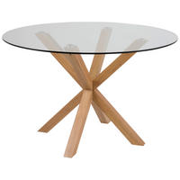 STOL ZA BLAGOVAONICU  prozirno, boje hrasta  metal, staklo      - boje hrasta/prozirno, Trend, staklo/metal (119/75,5cm) - MID.YOU