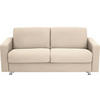 SCHLAFSOFA Flachgewebe Magnolie  - Chromfarben/Magnolie, Design, Textil/Metall (195/84/100cm) - Bali