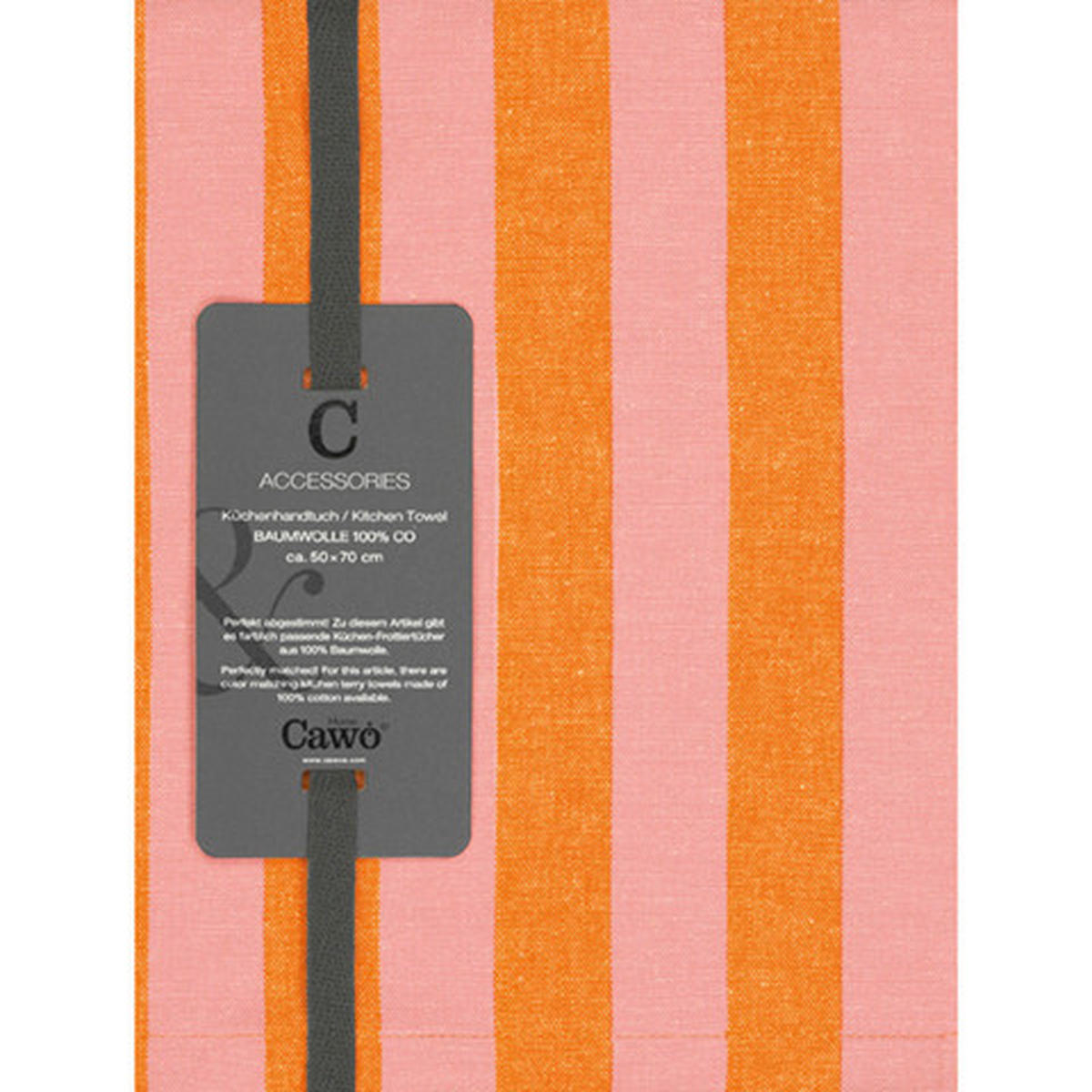 GESCHIRRTUCH Orange, Rosa  - Orange/Rosa, Basics, Textil (50/70cm) - Cawoe