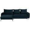 KUTNA GARNITURA tekstil  tamno plava   - tamno plava/crna, Lifestyle, tekstil/metal (180/273cm) - Hom`in