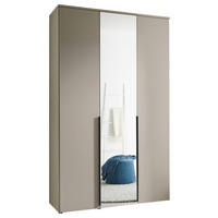 DREHTÜRENSCHRANK  in Kaschmir  - Kaschmir/Schwarz, MODERN, Glas/Holzwerkstoff (135/225/52cm) - Carryhome