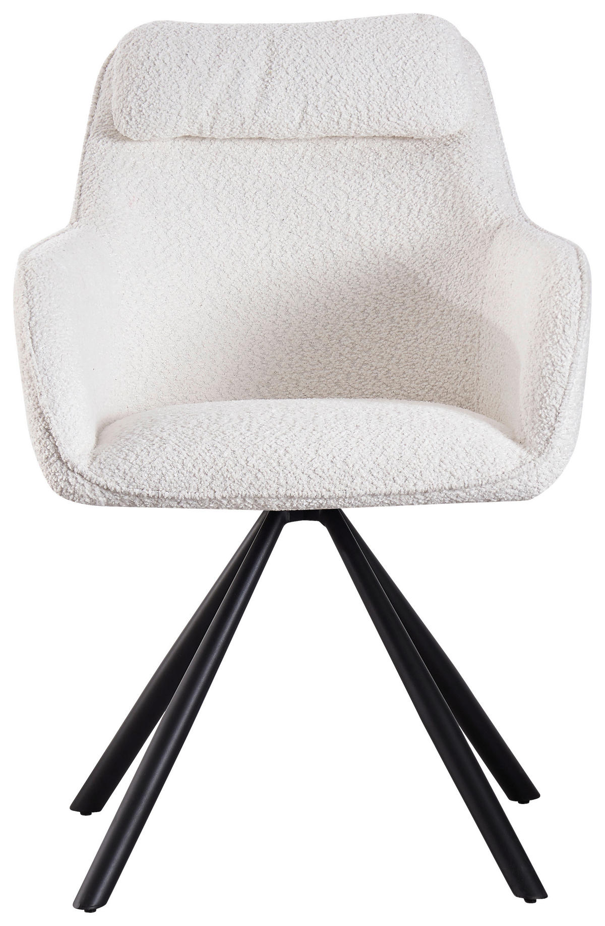 ARMLEHNSTUHL  in Eisen Bouclé  - Schwarz/Weiß, MODERN, Holz/Textil (59/88/64cm) - MID.YOU