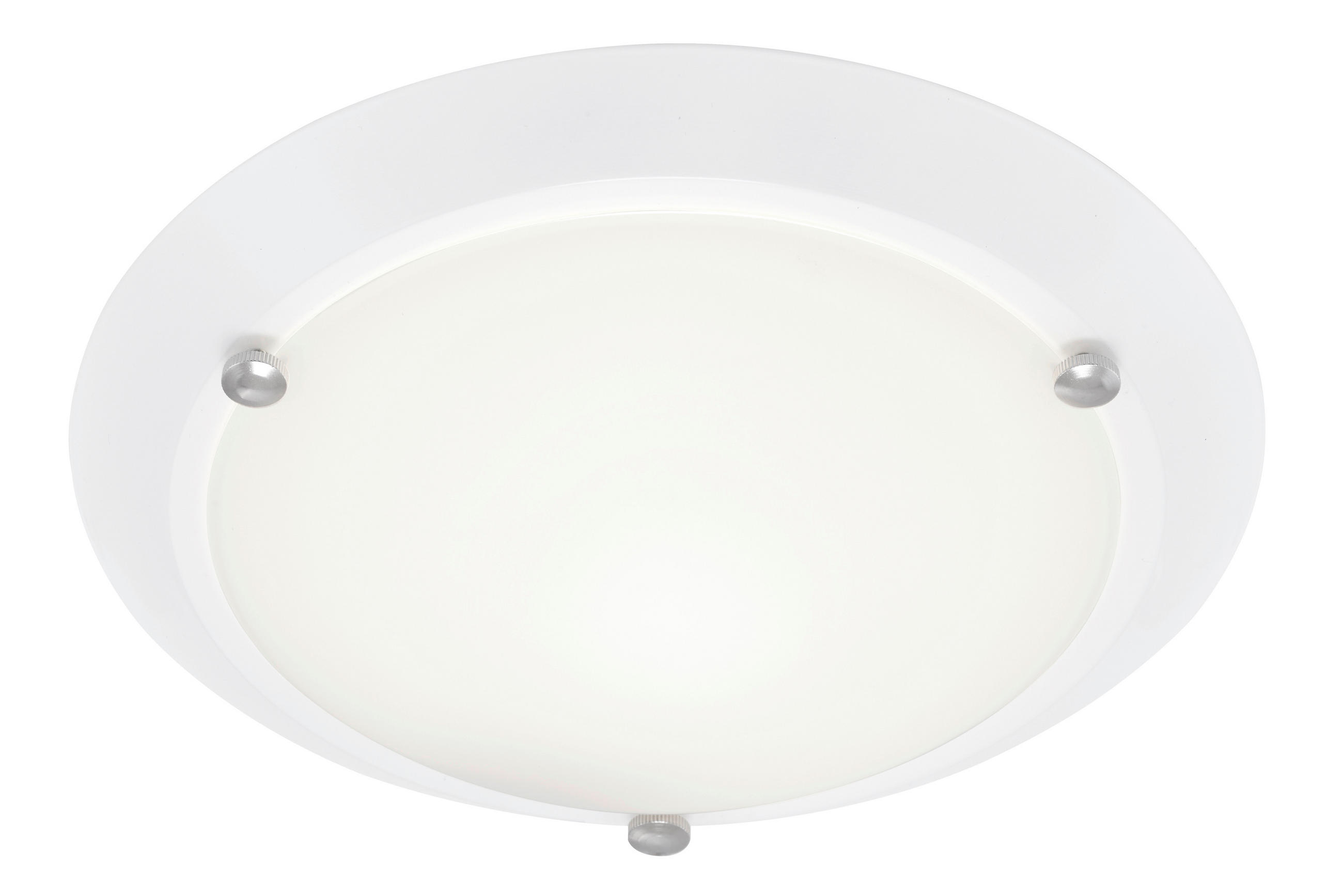 SVJETILJKA STROPNA  - bijela/boje kroma, Basics, staklo/metal (27/9cm)