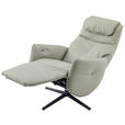 MASSAGESESSEL Echtleder Lederlook Grau    - Grau, Design, Leder/Textil (77/113/90cm) - Xora