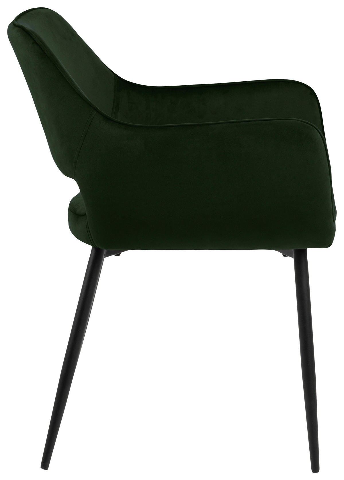 ŽIDLE S PODRUČKAMI, ocel, samet, černá, olivově zelená - černá/olivově zelená, Konvenční, kov/textil (56/79/59,5cm) - MID.YOU