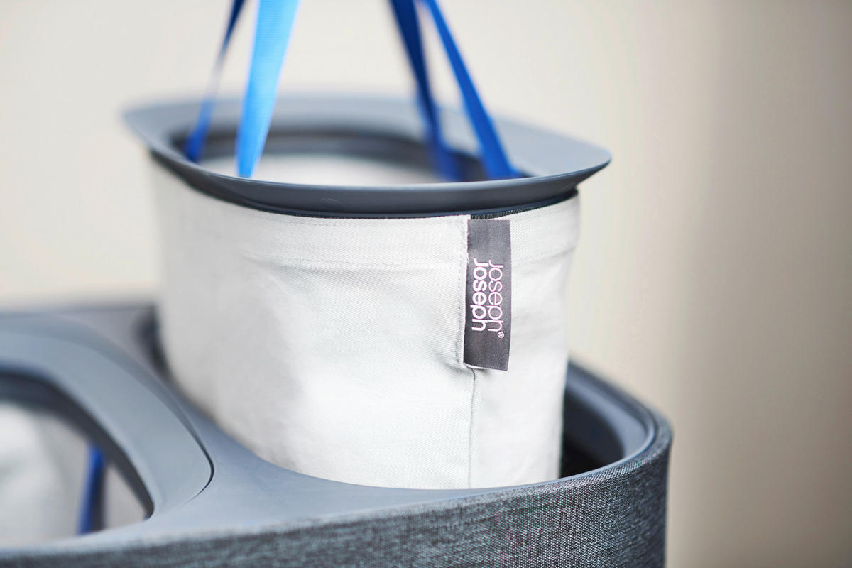 KOŠARA ZA PERILO - črna, Basics, tekstil (39,5/71/39,5cm) - Joseph Joseph