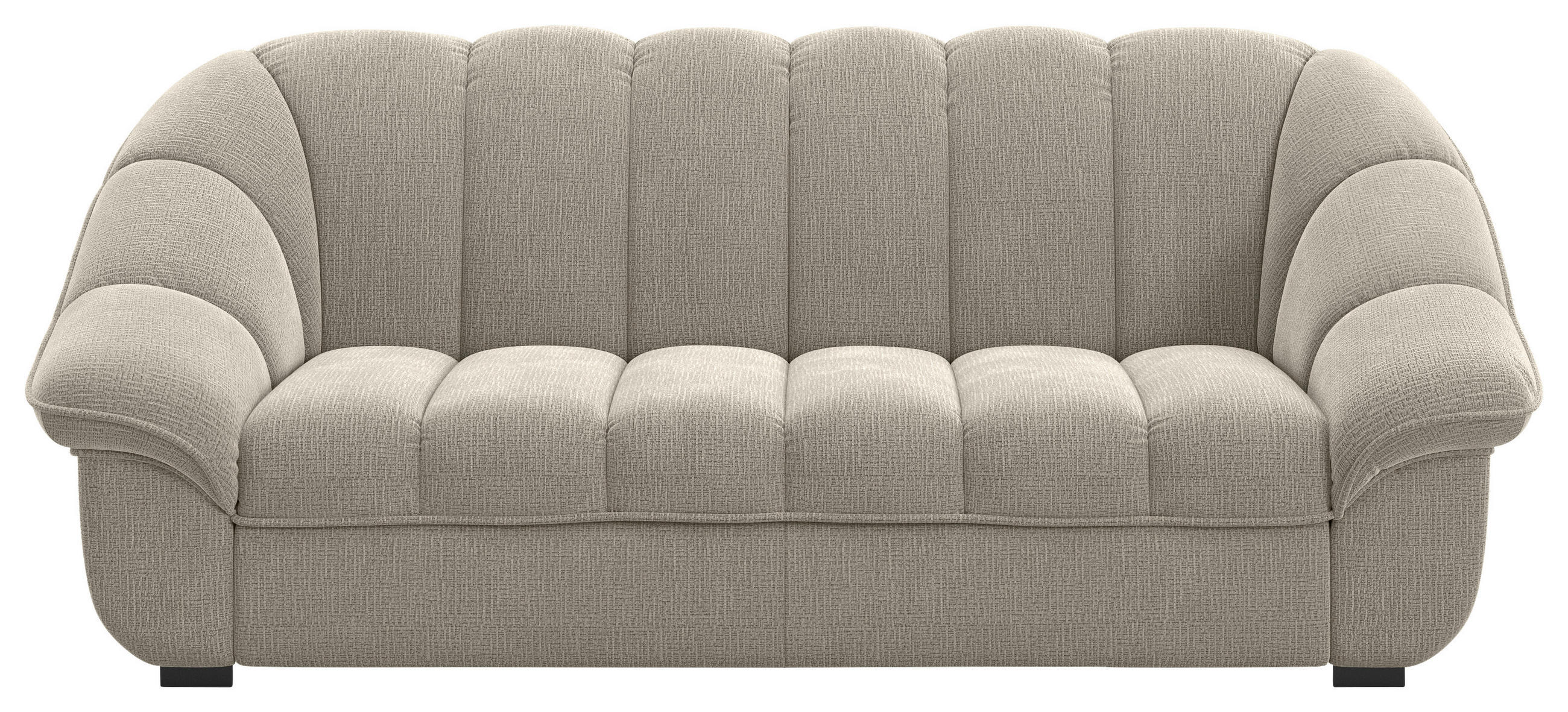 3-SITZER-SOFA Chenille Graubraun  - Graubraun/Schwarz, KONVENTIONELL, Kunststoff/Textil (215/88/104cm) - Welnova