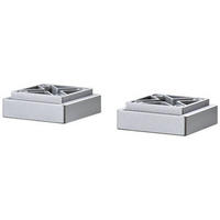 FUSSSET 5,4/2/5,4 cm   - Silberfarben, Basics, Kunststoff (5,4/2/5,4cm) - Xora