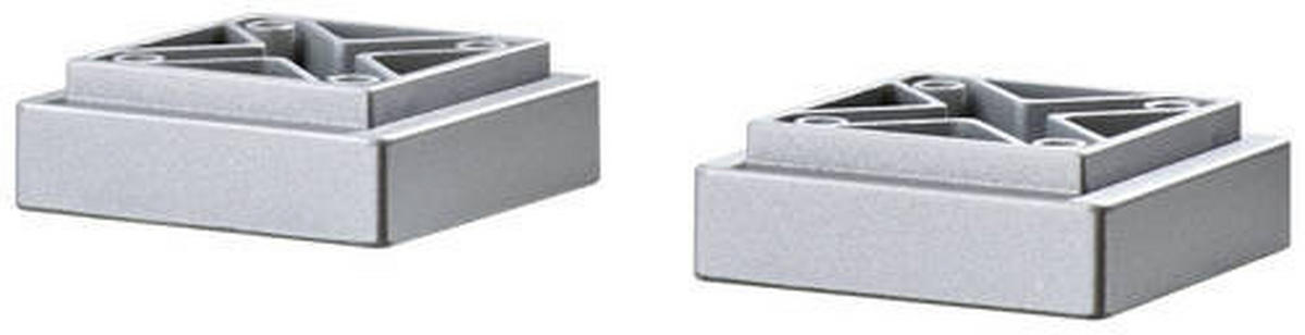 FUSSSET 5,4/2/5,4 cm   - Silberfarben, Basics, Kunststoff (5,4/2/5,4cm) - Xora
