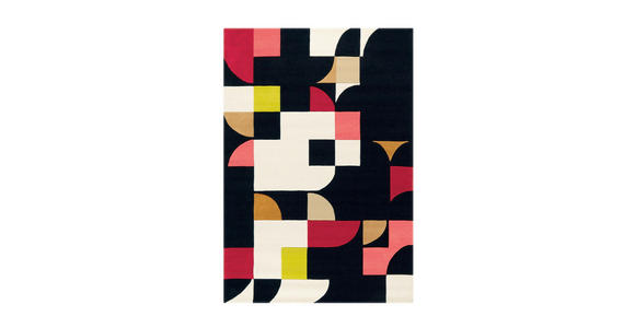FLACHWEBETEPPICH 170/240 cm Multicolor, Schwarz  - Multicolor/Schwarz, Basics, Textil (170/240cm) - Novel