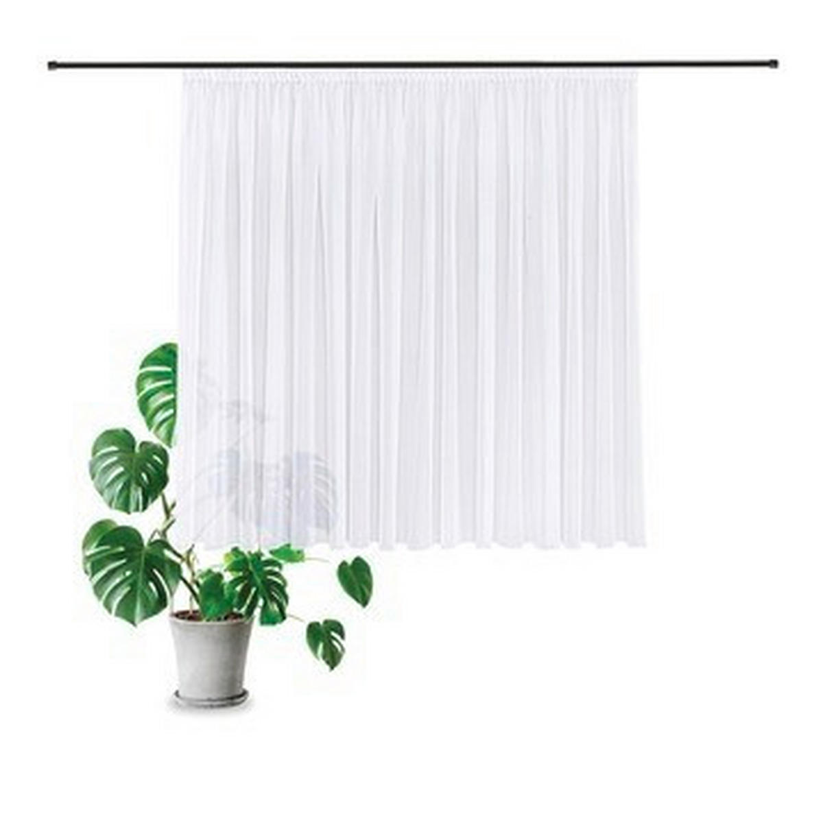 FERTIGSTORE  transparent  300/175 cm   - Weiß, Basics, Textil (300/175cm)