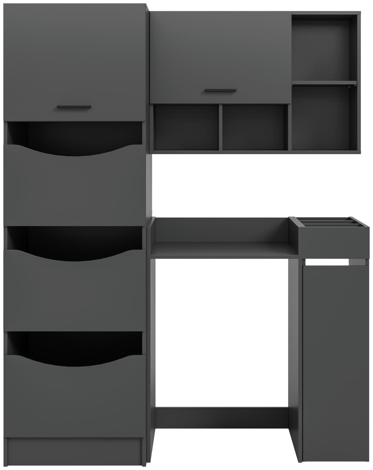 HAUSWIRTSCHAFTSRAUM 126/195/68 cm  in Anthrazit  - Anthrazit, Basics, Holzwerkstoff (126/195/68cm) - MID.YOU