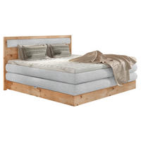 BOXSPRINGBETT 140/200 cm  in Grau, Eichefarben  - Eichefarben/Schwarz, Konventionell, Holz/Holzwerkstoff (140/200cm) - Valnatura
