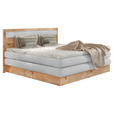 BOXSPRINGBETT 180/200 cm  in Grau, Eichefarben  - Eichefarben/Schwarz, KONVENTIONELL, Holz/Holzwerkstoff (180/200cm) - Valnatura