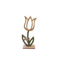 FLOARE DECORATIVĂ - galben/verde, Lifestyle, lemn (12/31/5cm)