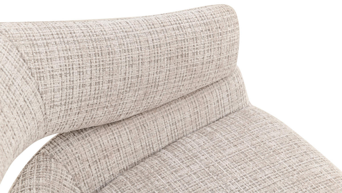 ARMLEHNSTUHL  Sitzfläche 360° drehbar Chenille  Beige  - Beige, MODERN, Holz/Textil (58/85/62cm) - Livetastic