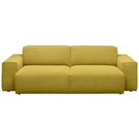 3-SITZER-SOFA in Cord Gelb  - Gelb/Schwarz, Design, Kunststoff/Textil (236/71/101cm) - Pure Home Lifestyle