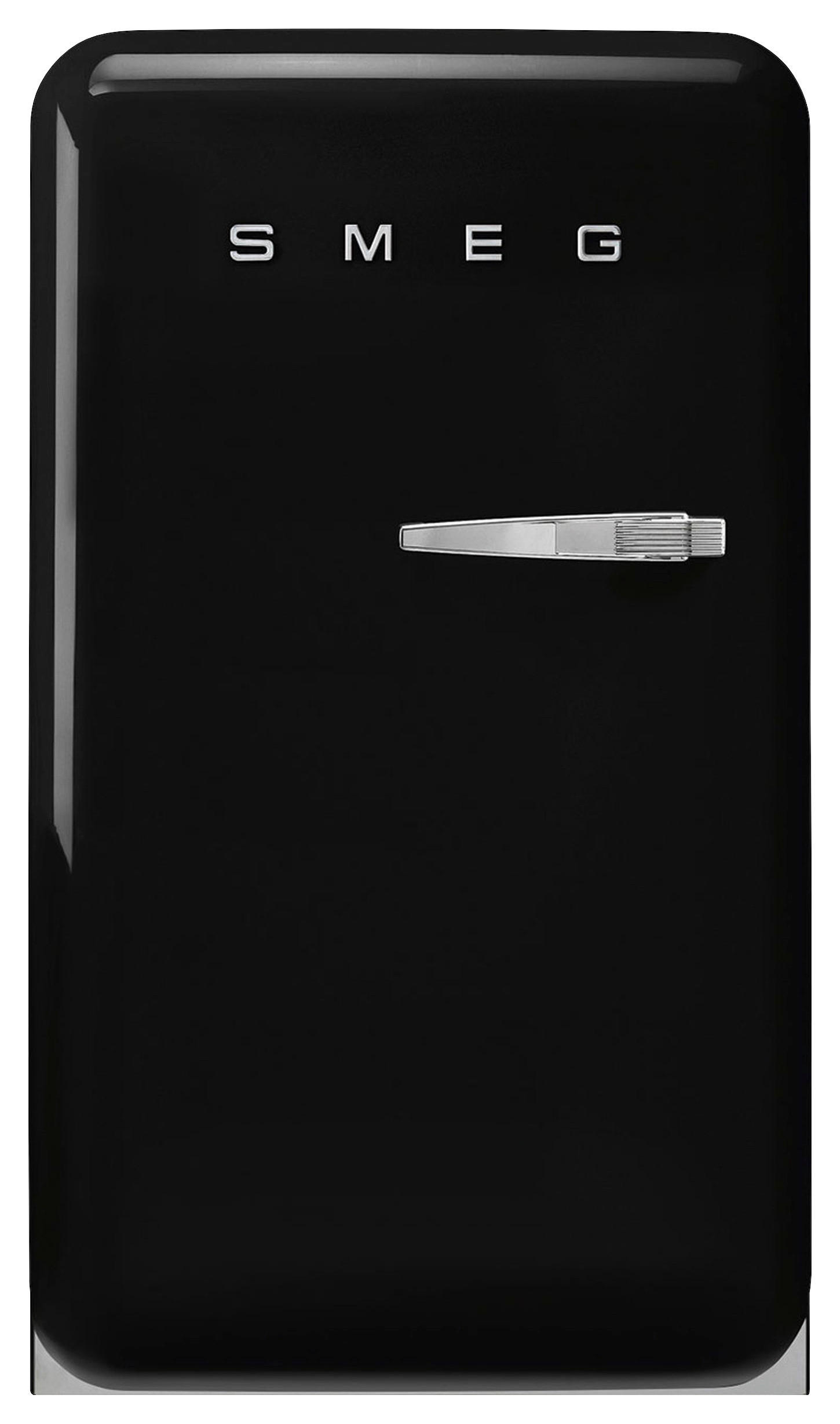 KÜHLSCHRANK 54,5/97-98/70,1 cm FAB10LBL6 - Schwarz Hochglanz, Basics, Glas/Metall (54,5/97-98/70,1cm) - SMEG