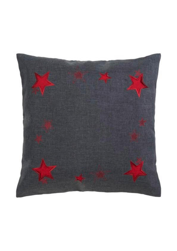DEKORAČNÍ POLŠTÁŘ 48/48 cm - antracitová, Basics, textil (48/48cm) - X-Mas