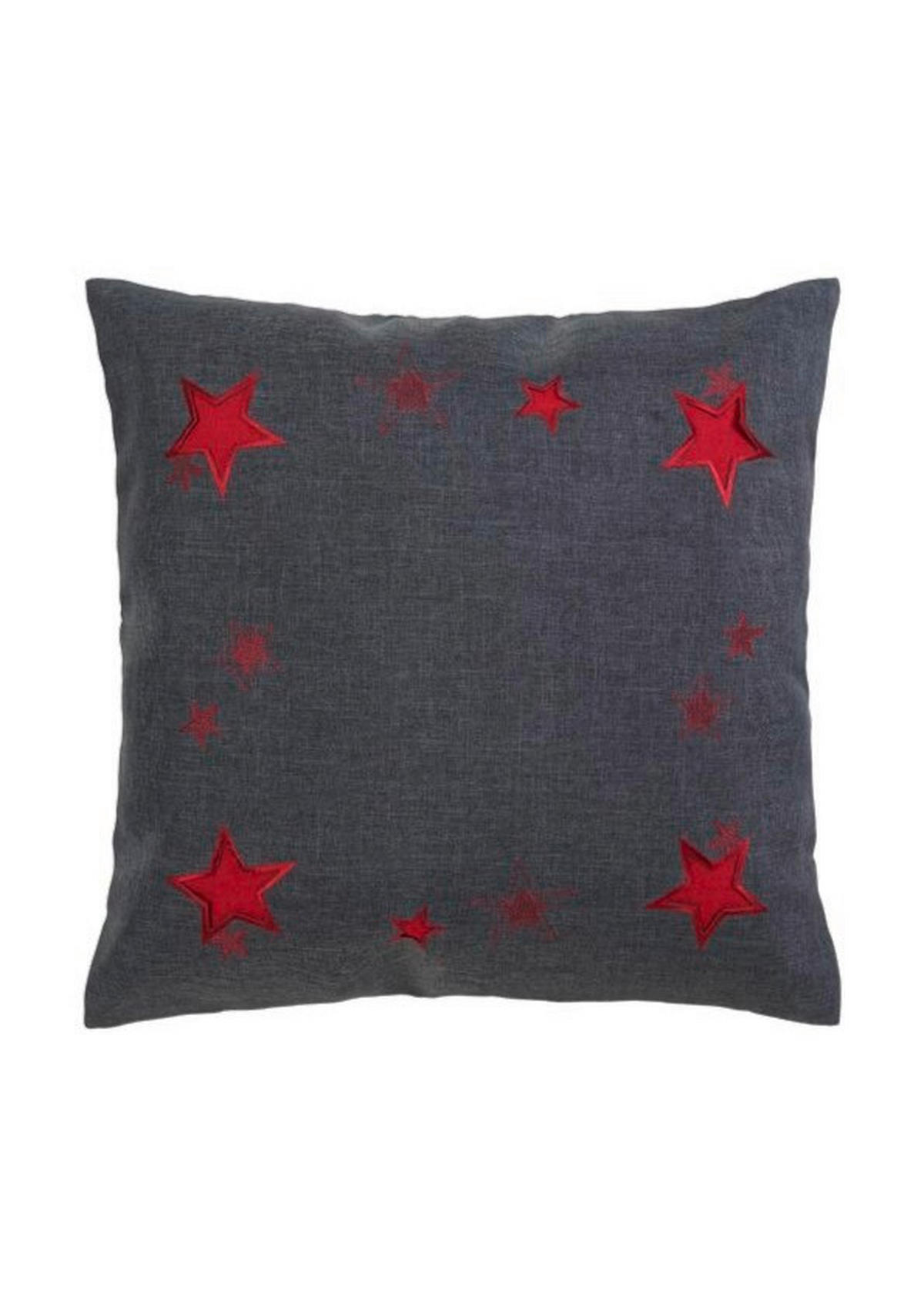 DEKORAČNÍ POLŠTÁŘ 48/48 cm - antracitová, Basics, textil (48/48cm) - X-Mas