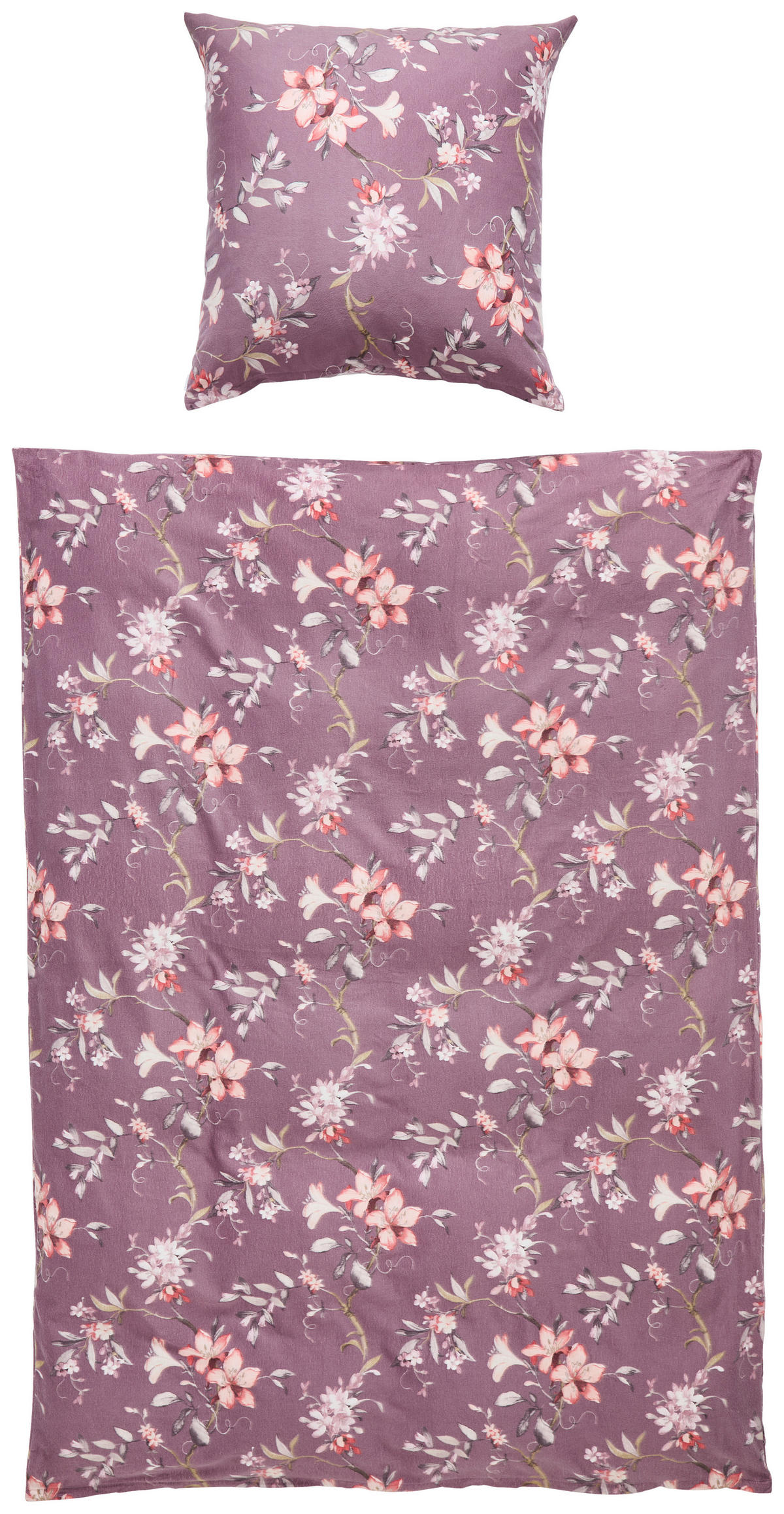BETTWÄSCHE Flanell 155/220 cm  - Mauve, Design, Textil (155/220cm) - Estella